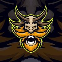 monstre logo mascotte illustration prime vecteur