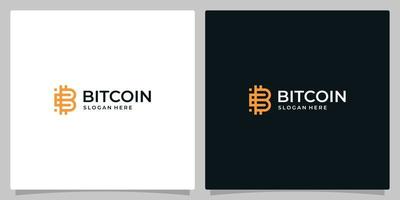 bitcoin concept. crypto-monnaie logo signe. numérique argent. bloquer chaîne, la finance symbole. plat style vecteur illustration