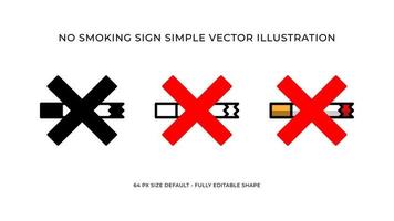 non fumeur signe Facile illustration vecteur