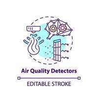 icône de concept de détecteurs de qualité de l & # 39; air vecteur