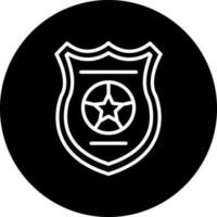 police badge vecteur icône style