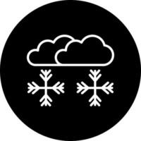 tempête de neige vecteur icône style