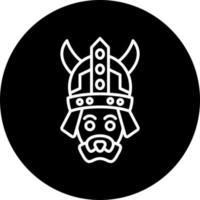 viking chasse chien vecteur icône style
