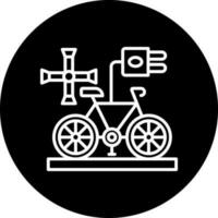 électrique bicyclette centre vecteur icône style
