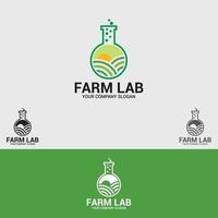 ensemble de modèles de vecteur de conception de logo farmlab
