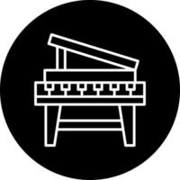 en bois piano vecteur icône style
