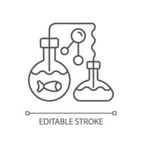 icône linéaire de chimie marine vecteur