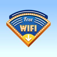 Signe de VIntage Free Wifi Vector