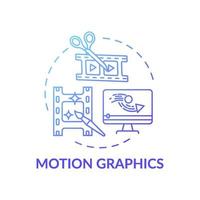 icône de concept de motion graphics vecteur