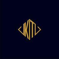 kt initiale monogramme carré logo conception des idées vecteur