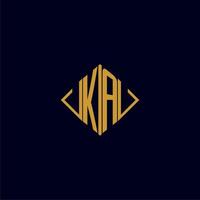 ka initiale monogramme carré logo conception des idées vecteur