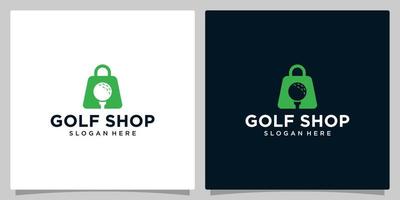 achats sac logo conception modèle avec le golf graphique conception illustration. icône, symbole, créatif. vecteur