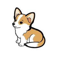 mignonne bébé corgi vecteur