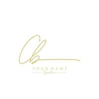 lettre cb signature logo template vecteur