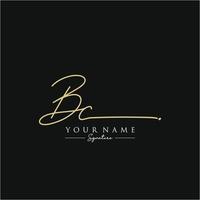 lettre bc signature logo template vecteur