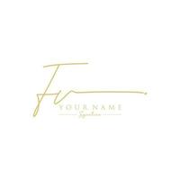 lettre fv signature logo template vecteur