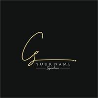 lettre cs signature logo template vecteur