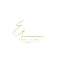 lettre er signature logo template vecteur