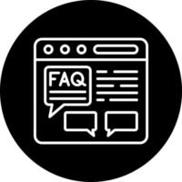 FAQ vecteur icône style