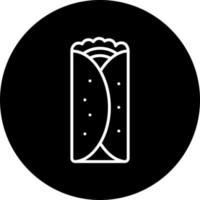 burrito vecteur icône style