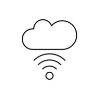 nuage l'informatique, Wifi, seo vecteur icône