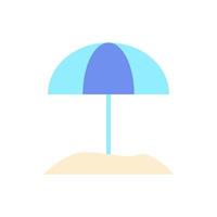 parapluie, le sable vecteur icône
