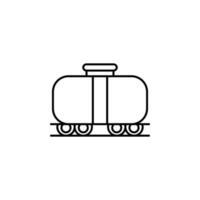 chemin de fer le chariot train vecteur icône