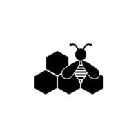 rayon de miel, abeille vecteur icône