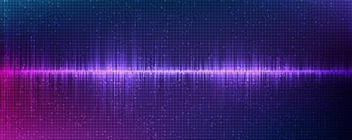 onde sonore numérique légère sur fond violet vecteur