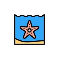 étoile de mer, océan vecteur icône