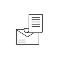 e-mail, envoyer, document vecteur icône