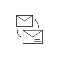 e-mail, entreprise, envoyer vecteur icône