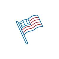 Etats-Unis, pays, drapeau vecteur icône
