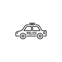 icône de vecteur de voiture de police