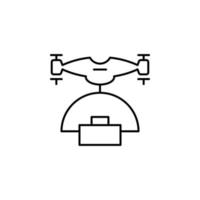 drone avec parcelle champ contour vecteur icône