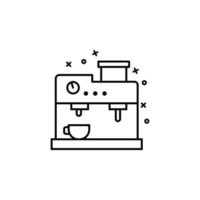 machine, café, tasse vecteur icône