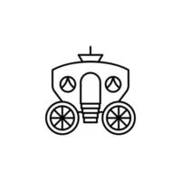 le chariot, Fée conte vecteur icône