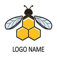 icône de conception d'illustrations de logo d'abeille vecteur