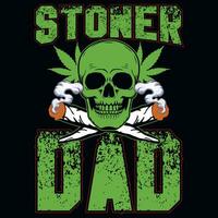 stoner papa cannabis graphique T-shirt conception vecteur