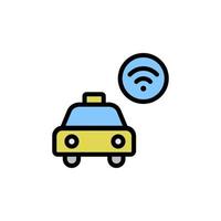Taxi, Wifi vecteur icône