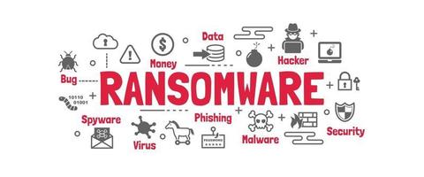 bannière de vecteur de ransomware