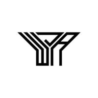 wja lettre logo Créatif conception avec vecteur graphique, wja Facile et moderne logo.