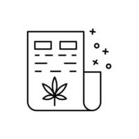 médecin document marijuana vecteur icône