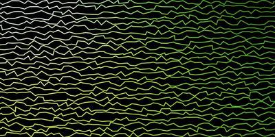 modèle vectoriel vert foncé et jaune avec des lignes courbes.