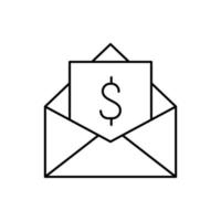 e-mail, dollar, seo vecteur icône