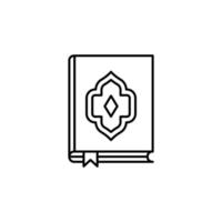 coran, livre, saint vecteur icône
