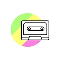 cassette La technologie la musique du son vecteur icône