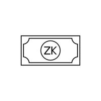 Zambie devise symbole, zambien kwacha icône, zmw signe. vecteur illustration