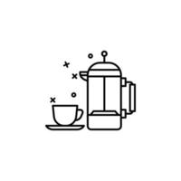 café, filtre, tasse, boisson vecteur icône