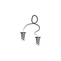 icône de vecteur de corde à sauter